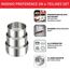 Tefal Ingenio Preference On 4-teiliges Kasserollenset, 16/18/20 cm, Topfset abnehmbarer Griff, Topfset Induktion stapelbar, platzsparend, einfache Handhabung und Reinigung, Edelstahl, L898S3