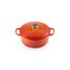 Le Creuset Signature Gusseisen-Bräter mit Deckel, Ø 20 cm, Rund, Für alle Herdarten und Induktion geeignet, Volumen: 2,4 l, 3,092 kg, Ofenrot, 21177200902430