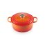Le Creuset Signature Gusseisen-Bräter mit Deckel, Ø 26 cm, Rund, Für alle Herdarten und Induktion geeignet, Volumen: 5,3 l, 5,135 kg, Volcanique