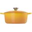 Le Creuset Signature Gusseisen-Bräter mit Deckel, Ø 24 cm, Rund, Für alle Herdarten und Induktion geeignet, Volumen: 4,2 l, 4,305 kg, Nectar, 21177246724430