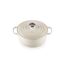 Le Creuset Signature Gusseisen-Bräter mit Deckel, Ø 20 cm, Rund, Für alle Herdarten und Induktion geeignet, Volumen: 2,4 l, 3,092 kg, Meringue, 21177207164430