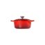 Le Creuset Signature Gusseisen-Bräter mit Deckel, Ø 18 cm, Rund, Für alle Herdarten und Induktion geeignet, Volumen: 1,8 l, 2,572 kg, Kirschrot, 21177180602430