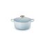 Le Creuset Signature Gusseisen-Bräter mit Deckel, Ø 20 cm, Rund, Für alle Herdarten und Induktion geeignet, Volumen: 2,4 l, 3,092 kg, Coastal Blue, 21177204202430