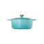 Le Creuset Signature Gusseisen-Bräter mit Deckel, Ø 26 cm, Rund, Für alle Herdarten und Induktion geeignet, Volumen: 5,3 l, 5,135 kg, Karibik, 21177261702430