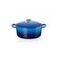 Le Creuset Signature Gusseisen-Bräter mit Deckel, Ø 22 cm, Rund, Für alle Herdarten und Induktion geeignet, Volumen: 3,3 l, 3,932 kg, Azure, 21177222202430