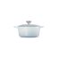 Le Creuset Signature Gusseisen-Bräter mit Deckel, Ø 20 cm, Rund, Für alle Herdarten und Induktion geeignet, Volumen: 2,4 l, 3,092 kg, Coastal Blue, 21177204202430