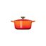 Le Creuset Signature Gusseisen-Bräter mit Deckel, Ø 18 cm, Rund, Für alle Herdarten und Induktion geeignet, Volumen: 1,8 l, 2,572 kg, Ofenrot, 21177180902430