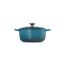Le Creuset Signature Gusseisen-Bräter mit Deckel, Ø 20 cm, Rund, Für alle Herdarten und Induktion geeignet, Volumen: 2,4 l, 3,092 kg, Deep Teal, 21177206422430