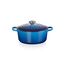 Le Creuset Signature Gusseisen-Bräter mit Deckel, Ø 24 cm, Rund, Für alle Herdarten und Induktion geeignet, Volumen: 4,2 l, 4,305 kg, Azure, 21177242202430