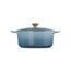 Le Creuset Signature Gusseisen-Bräter mit Deckel, Ø 28 cm, Rund, Für alle Herdarten und Induktion geeignet, Volumen: 6,7 l, 6,125 kg, Chambray, 21177284344441