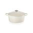 Le Creuset Signature Gusseisen-Bräter mit Deckel, Ø 22 cm, Rund, Für alle Herdarten und Induktion geeignet, Volumen: 3,3 l, 3,932 kg, Meringue, 21177227164430