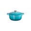 Le Creuset Signature Gusseisen-Bräter mit Deckel, Ø 20 cm, Rund, Für alle Herdarten und Induktion geeignet, Volumen: 2,4 l, 3,092 kg, Karibik, 21177201702430