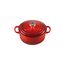 Le Creuset Signature Gusseisen-Bräter mit Deckel, Ø 20 cm, Rund, Für alle Herdarten und Induktion geeignet, Volumen: 2,4 l, 3,092 kg, Kirschrot, 21177200602430