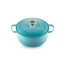 Le Creuset Signature Gusseisen-Bräter mit Deckel, Ø 26 cm, Rund, Für alle Herdarten und Induktion geeignet, Volumen: 5,3 l, 5,135 kg, Karibik, 21177261702430