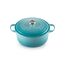 Le Creuset Signature Gusseisen-Bräter mit Deckel, Ø 28 cm, Rund, Für alle Herdarten und Induktion geeignet, Volumen: 6,7 l, 6,125 kg, Karibik, 21177281702430