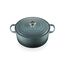 Le Creuset Signature Gusseisen-Bräter mit Deckel, Ø 28 cm, Rund, Für alle Herdarten und Induktion geeignet, Volumen: 6,7 l, 6,125 kg, Ocean, 21177283602430