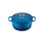 Le Creuset Signature Gusseisen-Bräter mit Deckel, Ø 24 cm, Rund, Für alle Herdarten und Induktion geeignet, Volumen: 4,2 l, 4,305 kg, Marseille