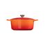 Le Creuset Signature Gusseisen-Bräter mit Deckel, Ø 28 cm, Rund, Für alle Herdarten und Induktion geeignet, Volumen: 6,7 l, 6,125 kg, Ofenrot, 21177280902430