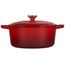 Le Creuset Signature Gusseisen-Bräter mit Deckel, Ø 22 cm, Rund, Für alle Herdarten und Induktion geeignet, Volumen: 3,3 l, 3,932 kg, Kirschrot, 21177220602430