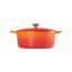Le Creuset Signature Gusseisen-Bräter mit Deckel, Ø 30 cm, Rund, Für alle Herdarten und Induktion geeignet, Volumen: 8.1 l, 7,165 kg, Ofenrot, 21177300902430