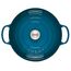 Le Creuset Signature Gusseisen-Bräter mit Deckel, Ø 28 cm, Rund, Für alle Herdarten und Induktion geeignet, Volumen: 6,7 l, 6,125 kg, Deep Teal, 21177286422430