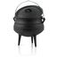 BBQ-Toro Potjie | Gusseisen Hexenkessel Potjie #1, ca. 3 Liter | Guss Kochtopf mit Füßen | Südafrikanischer Dutch Oven | Kochtopf für offenes Feuer, Gusseisen Schmortopf mit Deckel | Fleischtopf