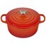 Le Creuset Signature Gusseisen-Bräter mit Deckel, Ø 22 cm, Rund, Für alle Herdarten und Induktion geeignet, Volumen: 3,3 l, 3,932 kg, Ofenrot, 21177220902430