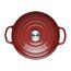 Le Creuset Signature Gusseisen-Bräter mit Deckel, Ø 24 cm, Rund, Für alle Herdarten und Induktion geeignet, Volumen: 4,2 l, 4,305 kg, Burgundy, 21177247502430