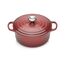 Le Creuset Signature Gusseisen-Bräter mit Deckel, Ø 24 cm, Rund, Für alle Herdarten und Induktion geeignet, Volumen: 4,2 l, 4,305 kg, Burgundy, 21177247502430