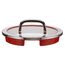 WMF Function 4 Topfdeckel 20 cm, Glasdeckel mit 4 Abgießfunktionen, Glas, Silikon, Cromargan Edelstahl poliert, rot