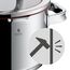 WMF Function 4 Kochtopf klein 16cm, Glasdeckel, Bratentopf Induktion 1,4l, Cromargan Edelstahl poliert, 4 Abgießfunktionen, Innenskalierung, rot
