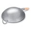 Craft Wok Traditioneller handgehämmerter Karbonstahl Pow Wok mit Holz- und Stahl-Helfergriff (30,5 cm, runder Boden) / 731W88-12in