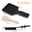 Pfännchen Mini 4 Stücke Antihaftbeschichtet Grill Pfännchen Viereckig Mini Raclette Grill mit 4 Holzschaufel für Universal Elektrogrill Käse Eier（Quadrat）