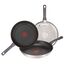 Tefal Daily Cook Pfannen-Set, 3 Stück: Bratpfannen aus Edelstahl, 20/24/26 cm, antihaftbeschichtet, Thermospot-Technologie, gleichmäßiges Kochen, alle Herdarten, schwarz
