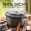 BBQ Dutch Oven [Das Original] - 10,8 Liter Dutch Oven Set mit Topfständer & 2,2 Liter Deckel mit Doppelfunktion zusätzlich als Grillpfanne nutzbar – inkl. Deckelheber und E-Book