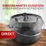 BBQ Dutch Oven [Das Original] - 10,8 Liter Dutch Oven Set mit Topfständer & 2,2 Liter Deckel mit Doppelfunktion zusätzlich als Grillpfanne nutzbar – inkl. Deckelheber und E-Book
