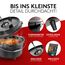 Taste of Fire [Das Original] - 7,4 Liter Dutch Oven Set mit Standfüßen & 1,8 Liter Deckel mit Doppelfunktion zusätzlich als Grillpfanne nutzbar – inkl. Deckelheber und E-Book