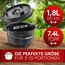 Taste of Fire [Das Original] - 7,4 Liter Dutch Oven Set mit Standfüßen & 1,8 Liter Deckel mit Doppelfunktion zusätzlich als Grillpfanne nutzbar – inkl. Deckelheber und E-Book