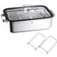 WMF Vitalis Aroma Dampfgarer, Bräter Induktion, 41x27x10 cm, Auflaufform 6,5l, Glasdeckel Silikonrand, Dampfgarer für Backofen, Garthermometer, Garblech, Cromargan Edelstahl unbeschichtet