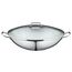WMF Macao Wok Induktion 4-teilig, Wokpfanne 36 cm mit Glasdeckel, Ablagegitter, Dämpfereinsatz, Wokpfanne Induktion, Cromargan Edelstahl poliert, unbeschichtet