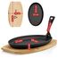 BBQ-Toro Gusseisen Servierpfännchen mit Holzunterlage (1 Stück) | 27 x 18 x 3 cm - oval | Grillpfännchen mit abnehmbarem Griff | Gusseisenpfanne, Paella Pfanne, Gusseisenpfännchen, Gusspfanne
