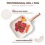 Kordisen Antihaftbeschichtete Grillpfanne für Herdplatten, 24 cm, quadratische Grillpfanne für Innenräume, Induktions-/Steakpfanne mit Ausgießern, vielseitige Grillplatte, PFOA-frei, Weiß