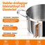 TEAMFAR Kochtopf, 3-Lagen Edeastahl 22cm Topf Induktion mit Glasdeckel, 4,75L Nudeltopf Fleischtopf für alle Herdarten, Edeastahl poliert & Unbeschichtet