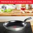 Tefal Comfort Max 26 cm Bratpfanne, Premium Edelstahl, Thermo-Spot Temperaturanzeige, Antihaftbeschichtung, Induktion G7260544, Schwarz, Silber