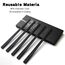 AOOSY 5-Paar Fiberglas Spülmaschinenfeste Essstäbchen, japanische Essstäbchen Wiederverwendbare Legierung Schwarze Essstäbchen Schwarzes Sushi Rutschfeste Essstäbchen Set