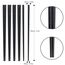AOOSY 5-Paar Fiberglas Spülmaschinenfeste Essstäbchen, japanische Essstäbchen Wiederverwendbare Legierung Schwarze Essstäbchen Schwarzes Sushi Rutschfeste Essstäbchen Set