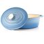 BBQ-Toro Gusseisen Cocotte | 4,3 Liter | blau, oval | Emaillierter Gusseisen Bräter mit Deckel | Gusstopf, induktionsgeeignet | Topf mit Aroma-Tropfnasen am Deckel | Gussbräter, Bratentopf
