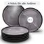 Steingut Frühstücksteller 6 Personen Ibiza TESTSIEGER, Traumhaftes Mediterranes Steingut Dessertteller Set, Kleine Teller, Salatteller - Pure Living in Grau