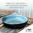 Steingut Servier Teller Groß Ibiza TESTSIEGER, Traumhafte Mediterrane Steingut Servierplatte, Serving Plate Oval, Servierteller Groß - Pure Living in Petrol