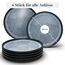 Steingut Frühstücksteller 6 Personen Ibiza TESTSIEGER, Traumhaftes Mediterranes Steingut Dessertteller Set, Kleine Teller, Salatteller - Pure Living in Rauchblau